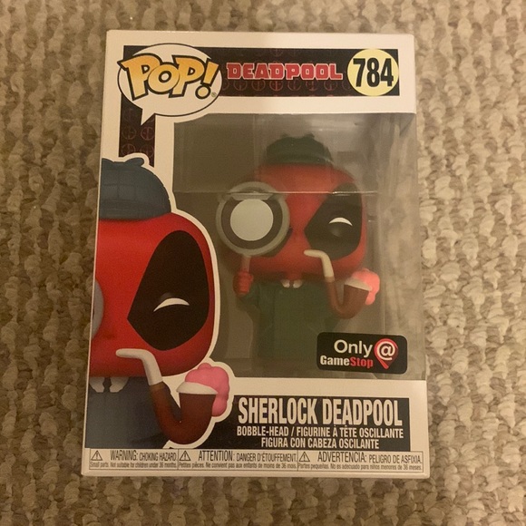 Sherlock Deadpool Funko Pop Bobblehead 